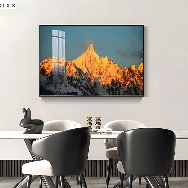 【云尚】轻奢风日照金山挂画书房装饰画4060