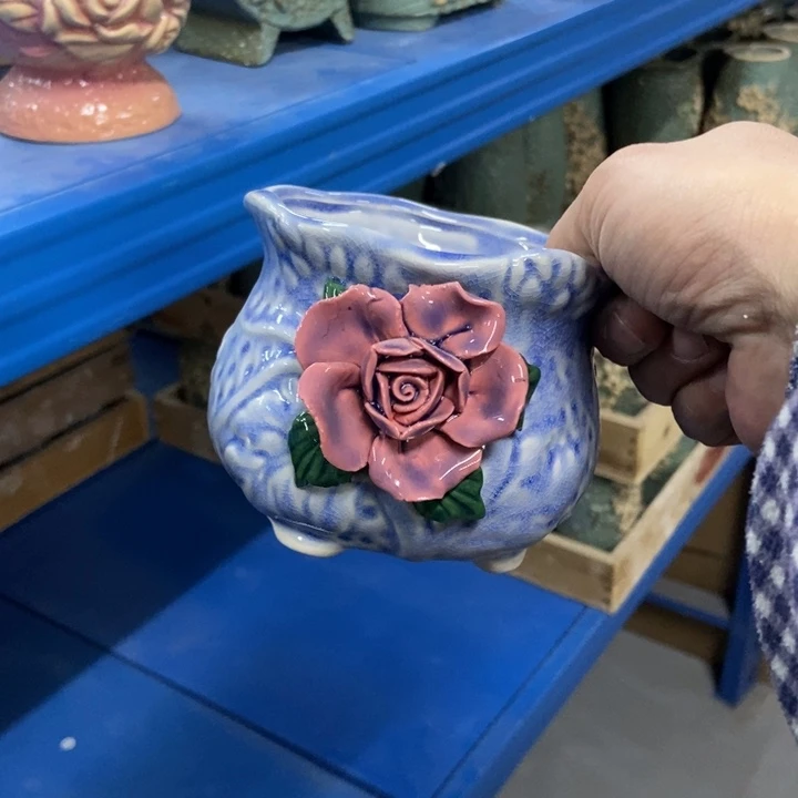 陶瓷花盆单场满9.9发10.5*8.5