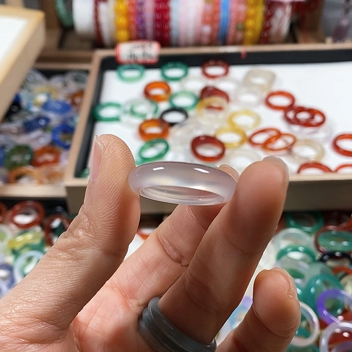 玛瑙/玉髓戒指未镶嵌～*梦