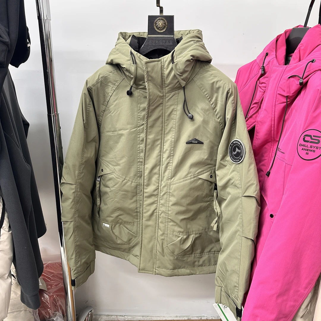 7K199-情侣款百搭时尚休闲潮牌冬季韩版加绒加厚防寒服-G