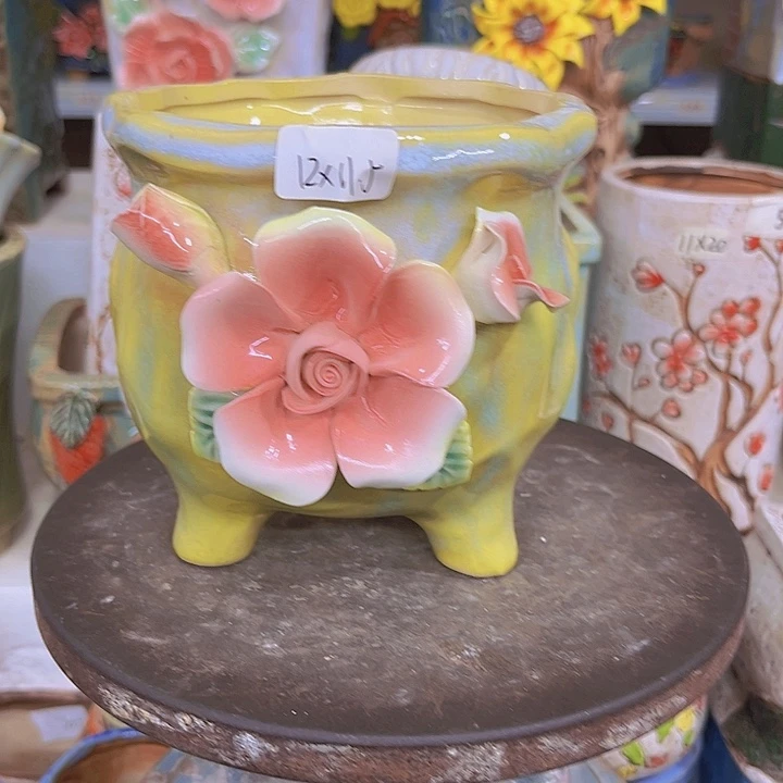 紫砂花盆粗陶材质多肉花盆