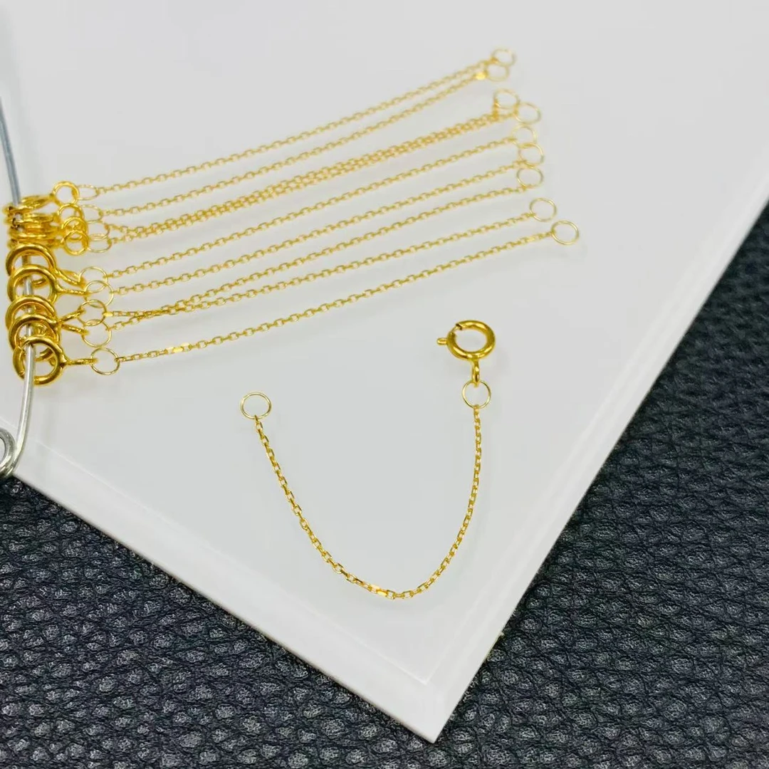 「戴琴珠宝」YZ4129-18K金闪O延长链配件-JS(多样性发其一)