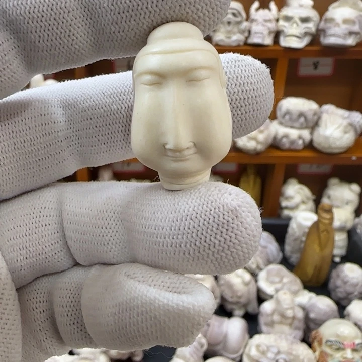 非金属配饰鹿角雕刻佛首