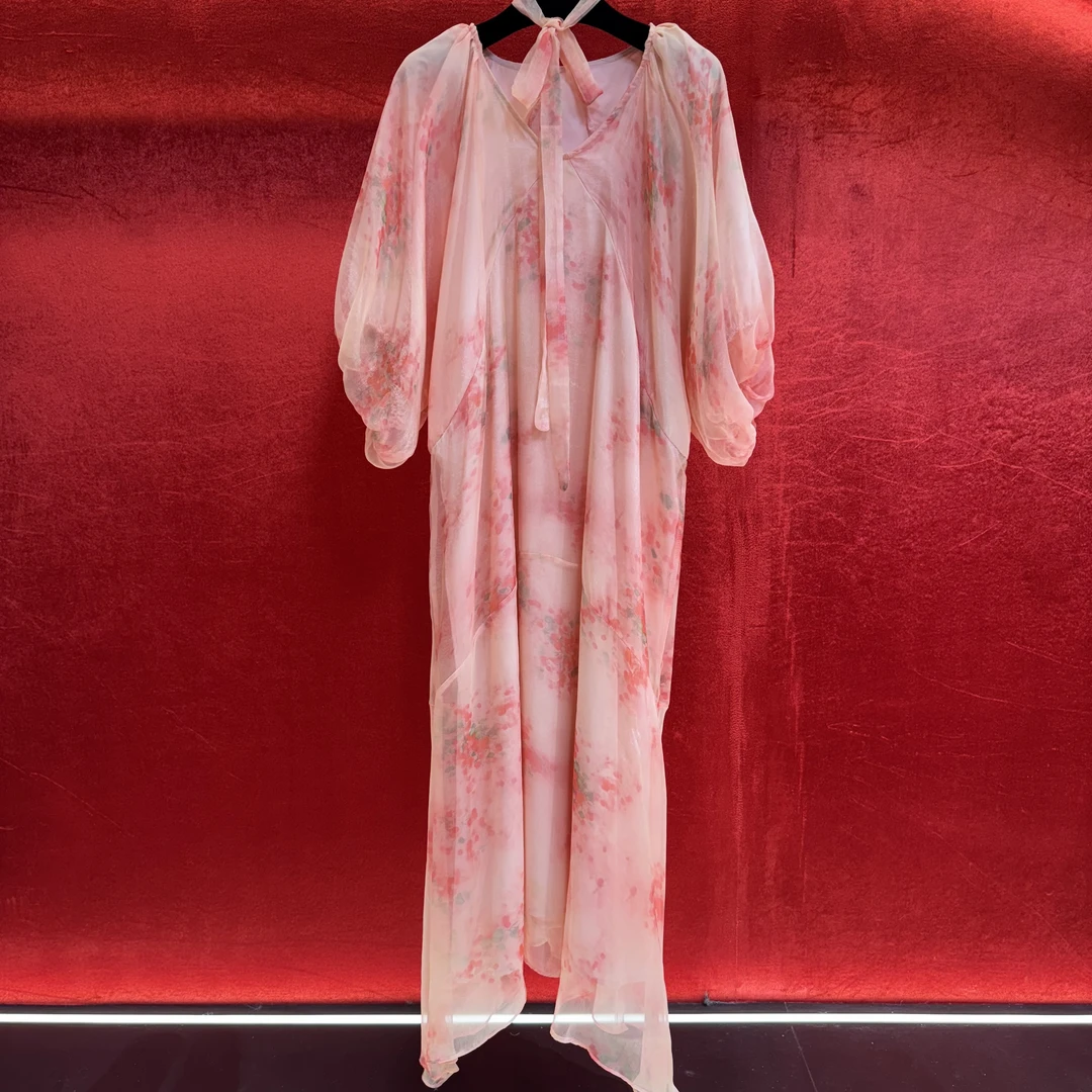 【DANDAN BRAND】080深圳南油大码女装度假风修身鱼尾摆仙气连衣裙