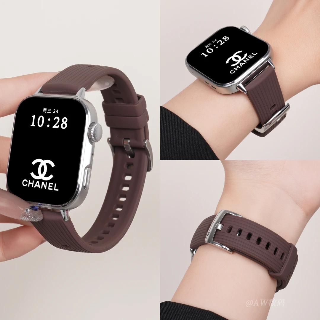 AW适用华为fit4手表表带watchfit3/fit2透气硅胶4pro女高级感腕带