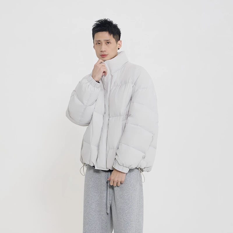 冬季新款90白鸭绒立领防风保暖百搭潮流设计款男女同款羽绒服9721
