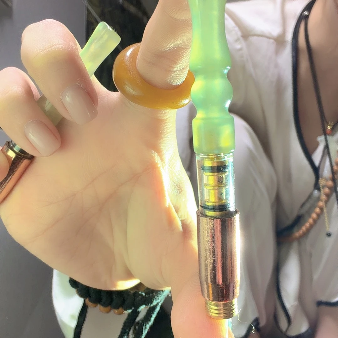 岫玉未镶嵌烟嘴过滤粗中细通用