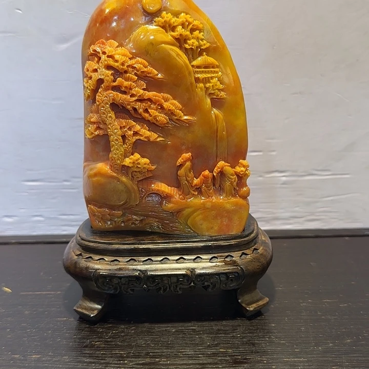 小***女寿山石昌化田黄摆件精品