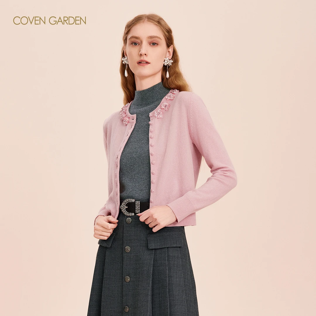 【若谷粉丝专属】哥文花园毛针织衫开衫外套CLA4036240