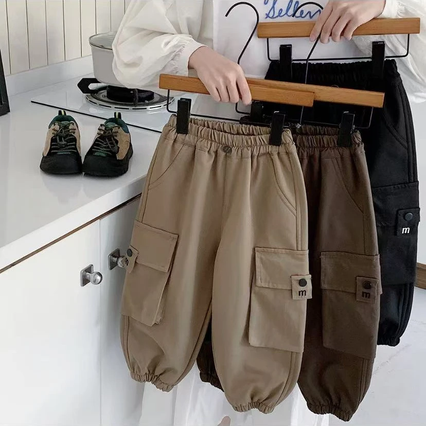 男童秋冬季工装裤