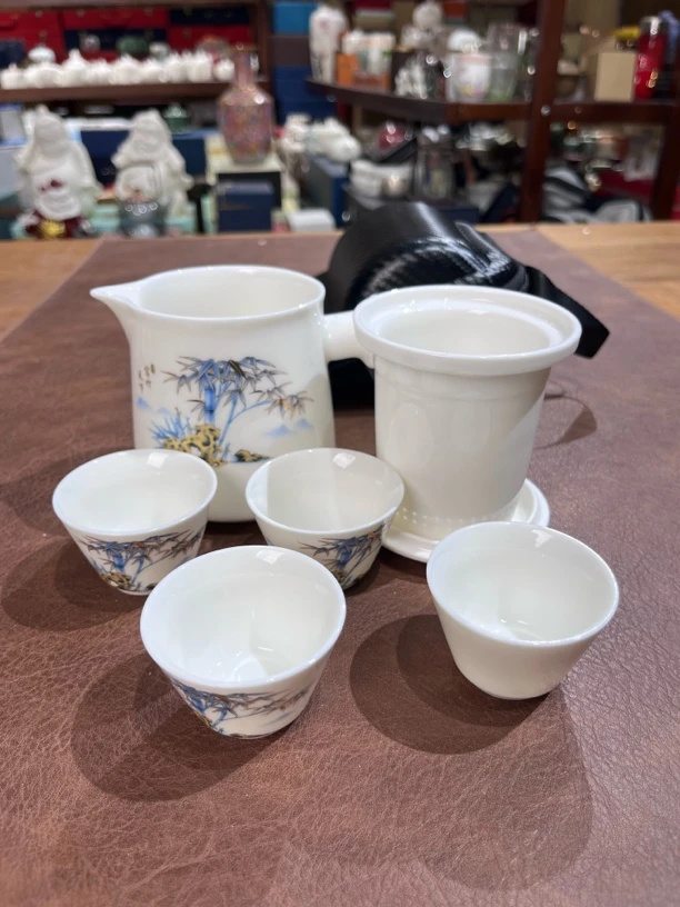 460富竹天下一壶四杯旅行茶具