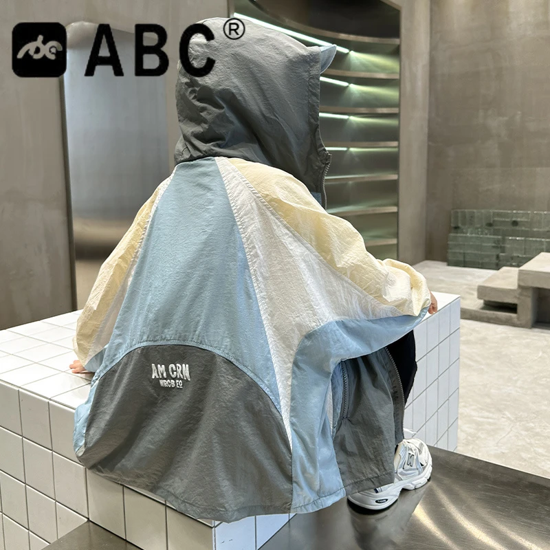 ABC男童防晒衣服夏季2025新款儿童装防紫外线轻薄款皮肤衣中大