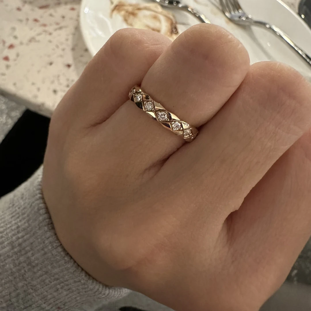 99新 Chanel/香奈儿 窄 黄金  香奈儿/戒指/指环/6670