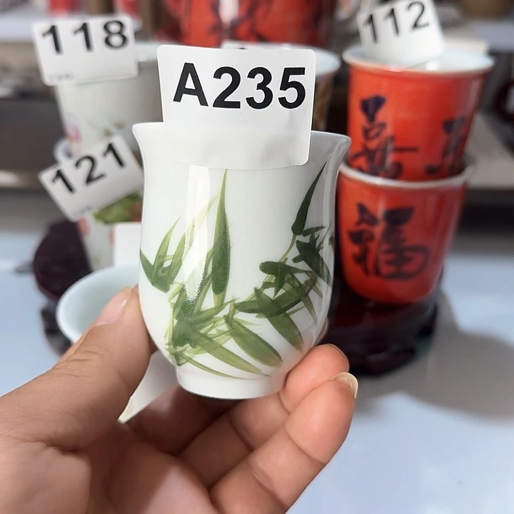 景德镇陶瓷高温手工手绘闻香杯80毫升