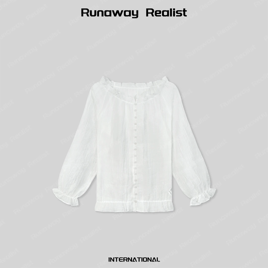 【RUNAWAY REALIST】空气感透透肌理上衣 W505