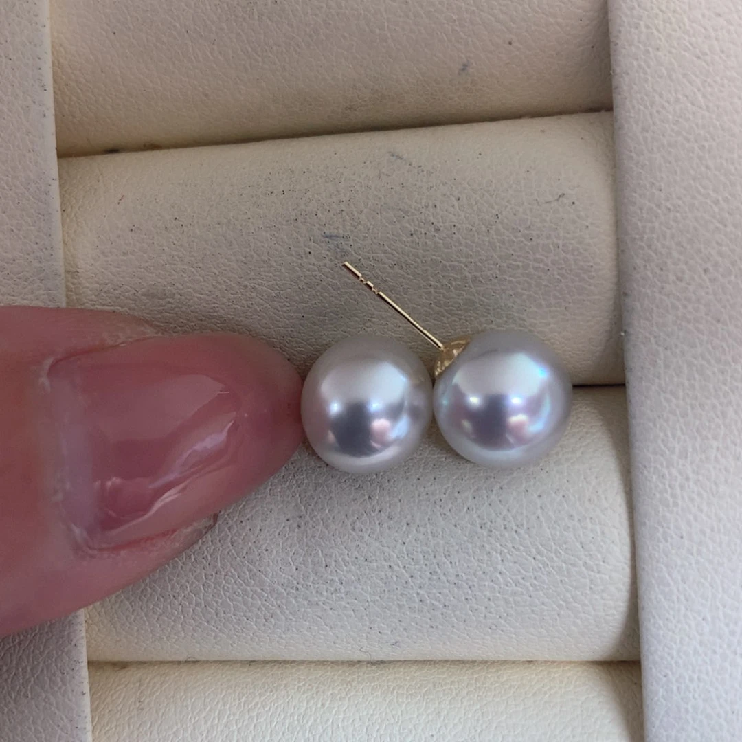 海水珍珠耳饰18K金镶嵌