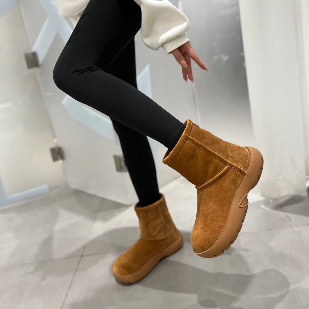 LI AJIGIRL/阿吉女时尚舒服百搭毛里606-1短靴