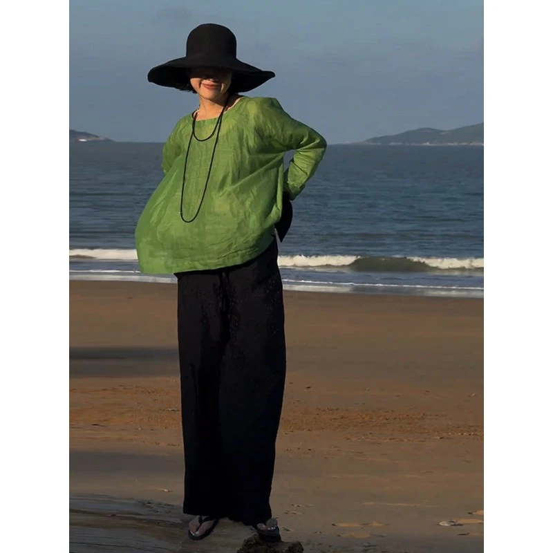 法式防晒恤女夏季薄款2025年新款宽松慵懒风百搭高级感罩衫上衣