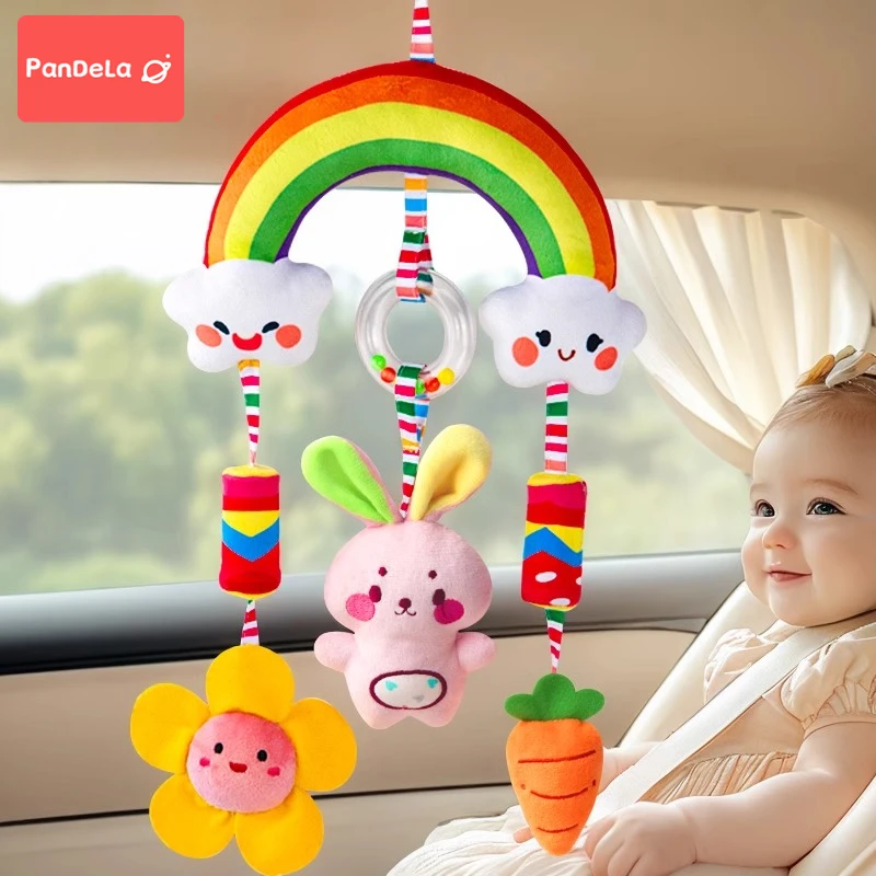 婴儿车挂件玩具推车风铃安抚玩具彩虹床铃宝宝安全座椅挂饰0到1岁