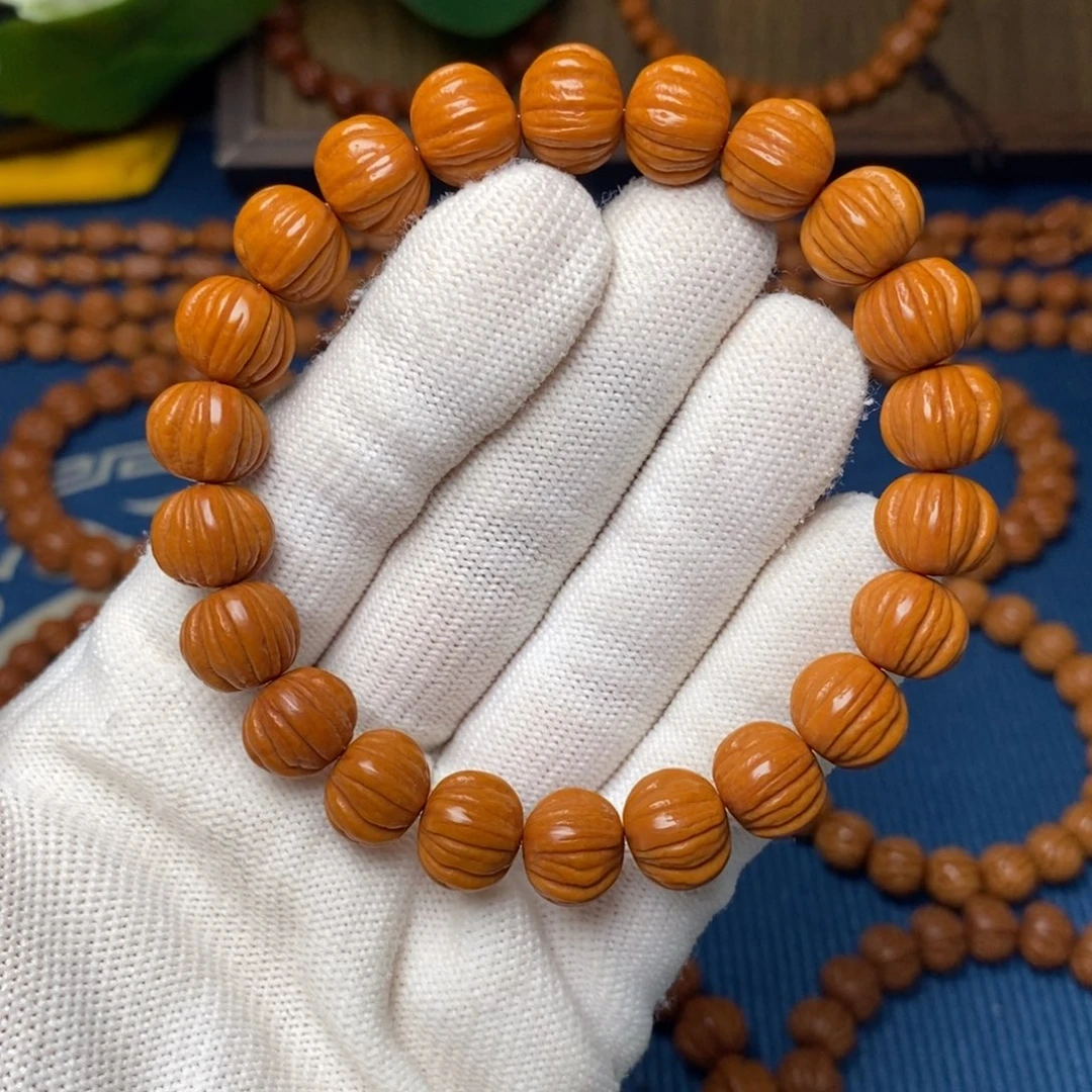 桃核手串12mm野生通天纹8棱桃核手串