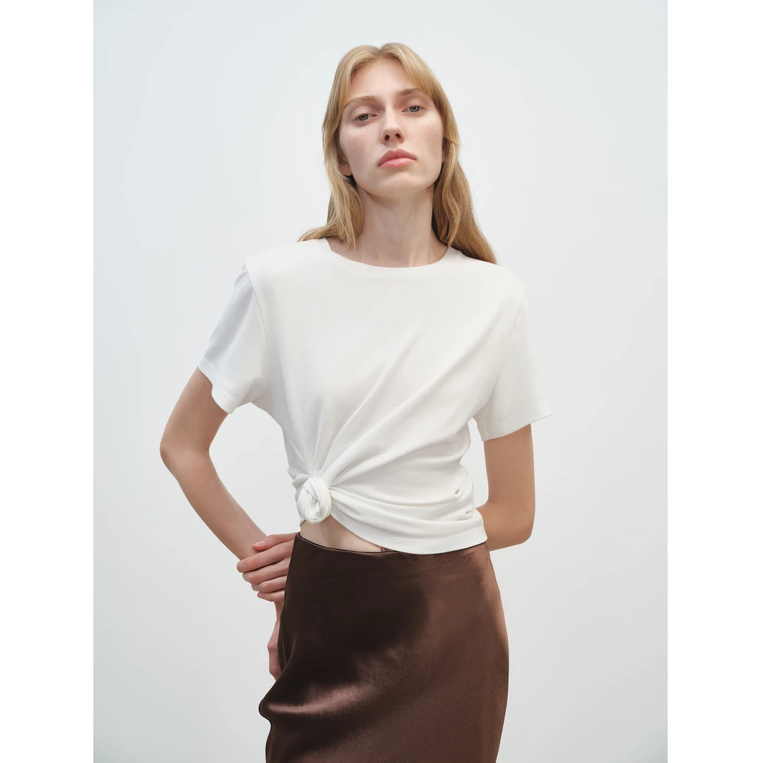 云柔優质 SUPIMA匹马棉 经典Basic圆领宽松纯棉短袖T恤女