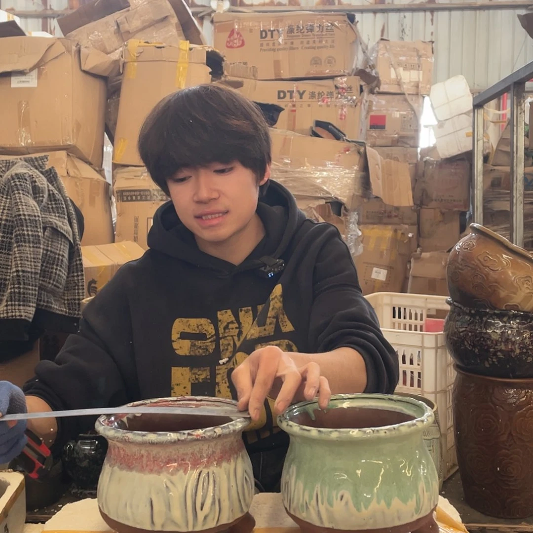 红陶宜兴陶瓷紫砂花盆