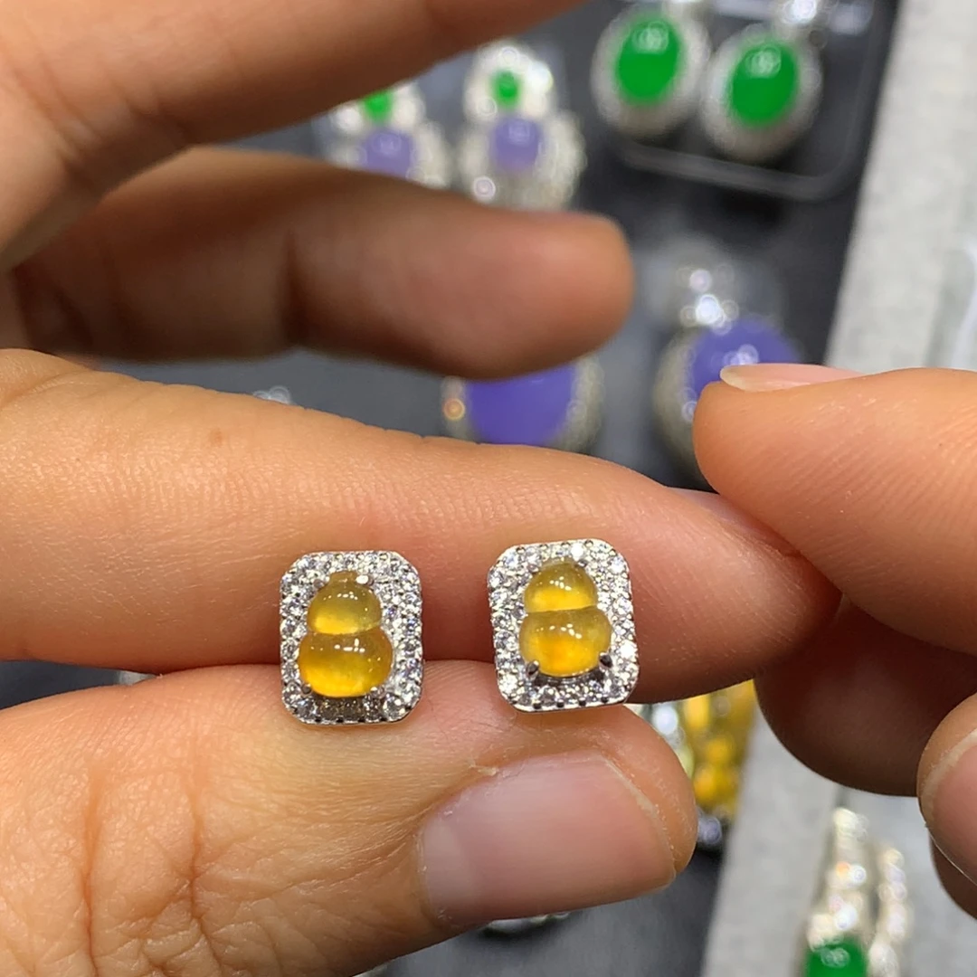 定制翡翠银S925镶嵌时尚买断不退