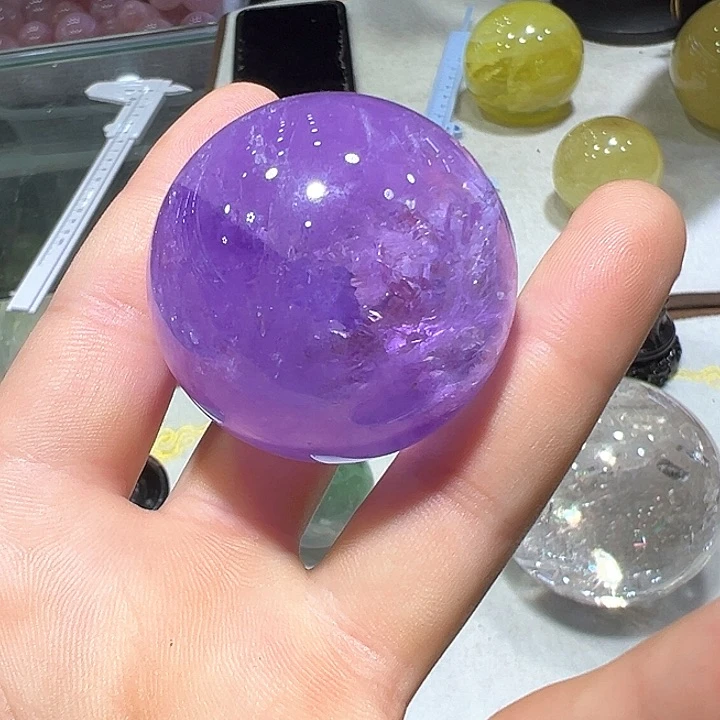 紫晶天然水晶球未镶嵌