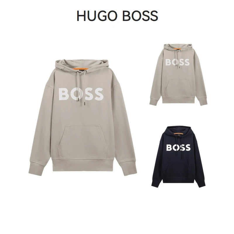 Hugo Boss雨果博斯 男士orange系列环保面料连帽长袖卫衣50487134