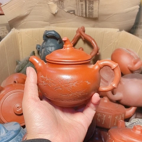 茶杯绿泥宜兴紫砂全手工制作