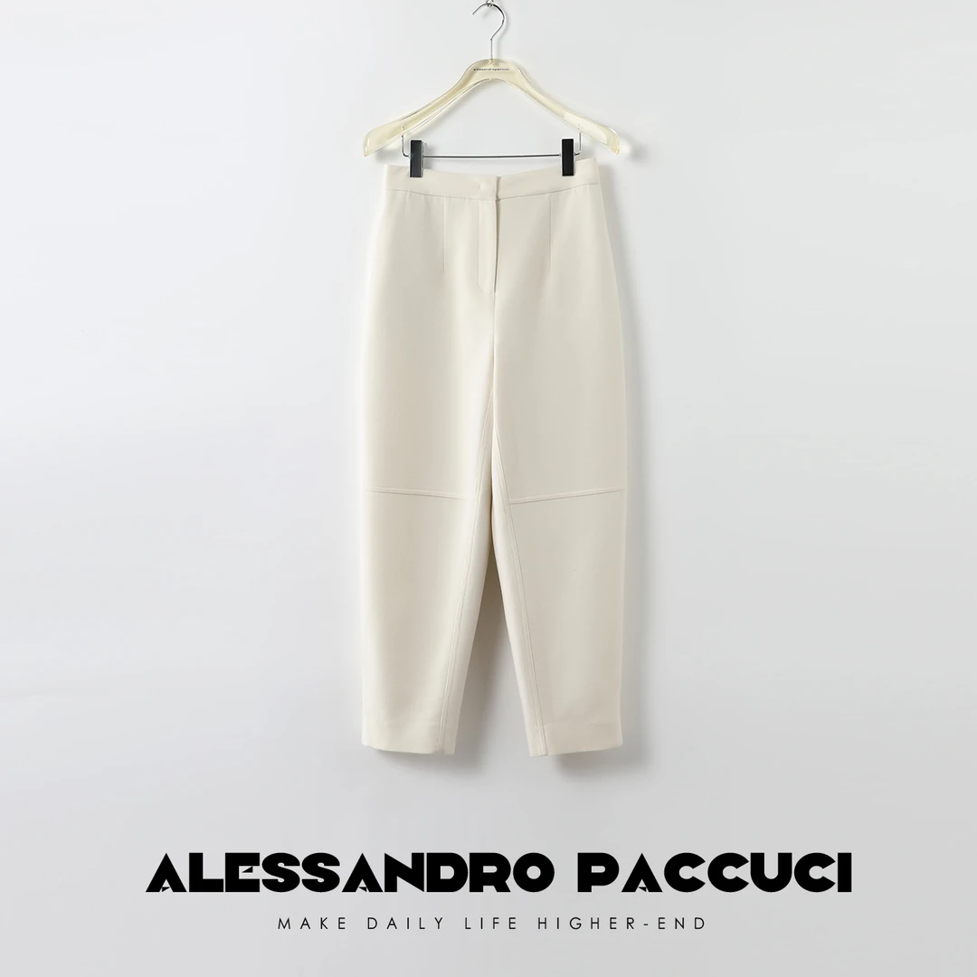 【孤品特价不退不换】洛哥23617X 绵羊毛意奢工艺显瘦百搭香蕉裤