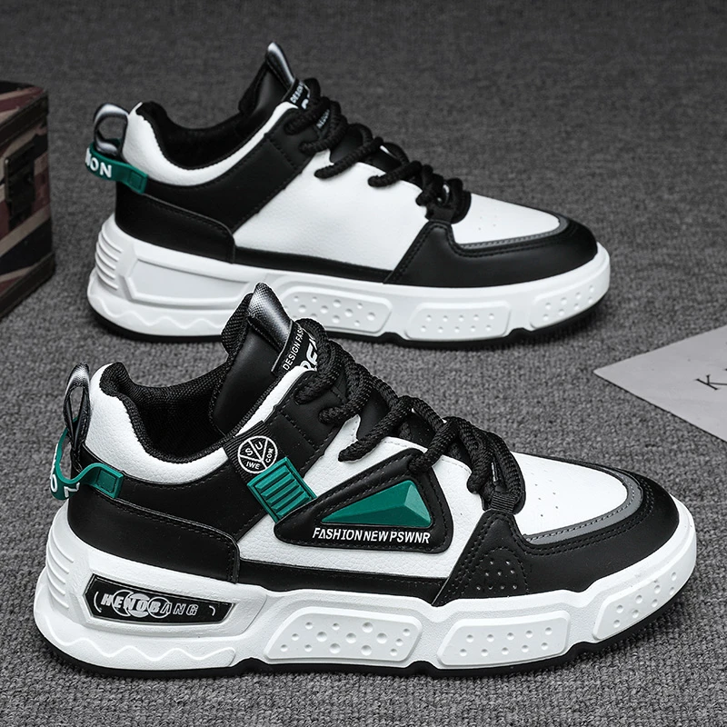 高帮男鞋2025新款夏季厚底休闲板鞋潮流百搭男士篮球运动潮鞋6671