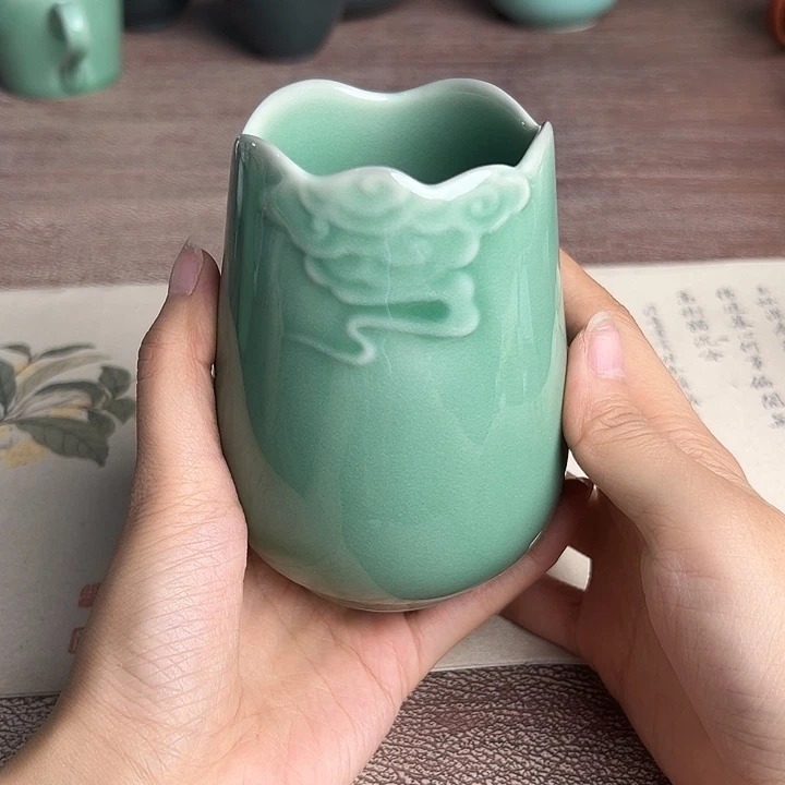 龙泉云间青瓷小米茶器