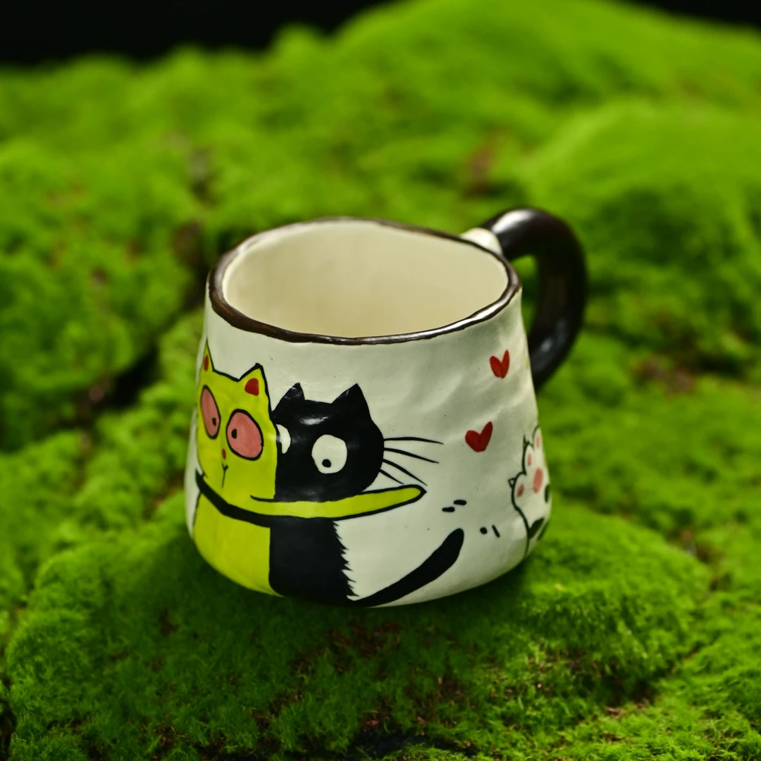 景德镇手工手绘高温釉下彩陶瓷杯030