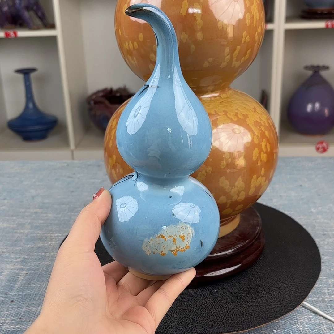瓷片葫芦摆件20公分左右
