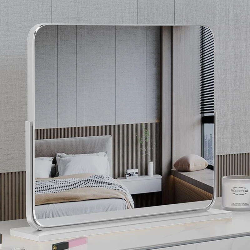 化妆镜台式桌面高清镜子化妆专用镜可旋转卧室梳妆台镜大号直播镜