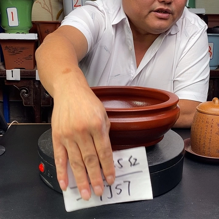 紫砂花盆货号一只YJ57