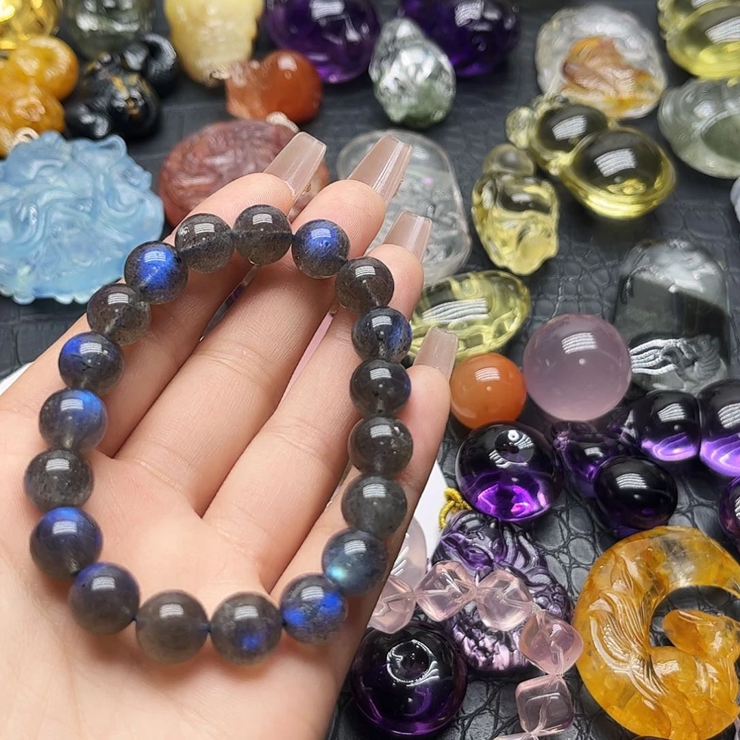 水晶吊坠(不含链)未镶嵌蓝**想