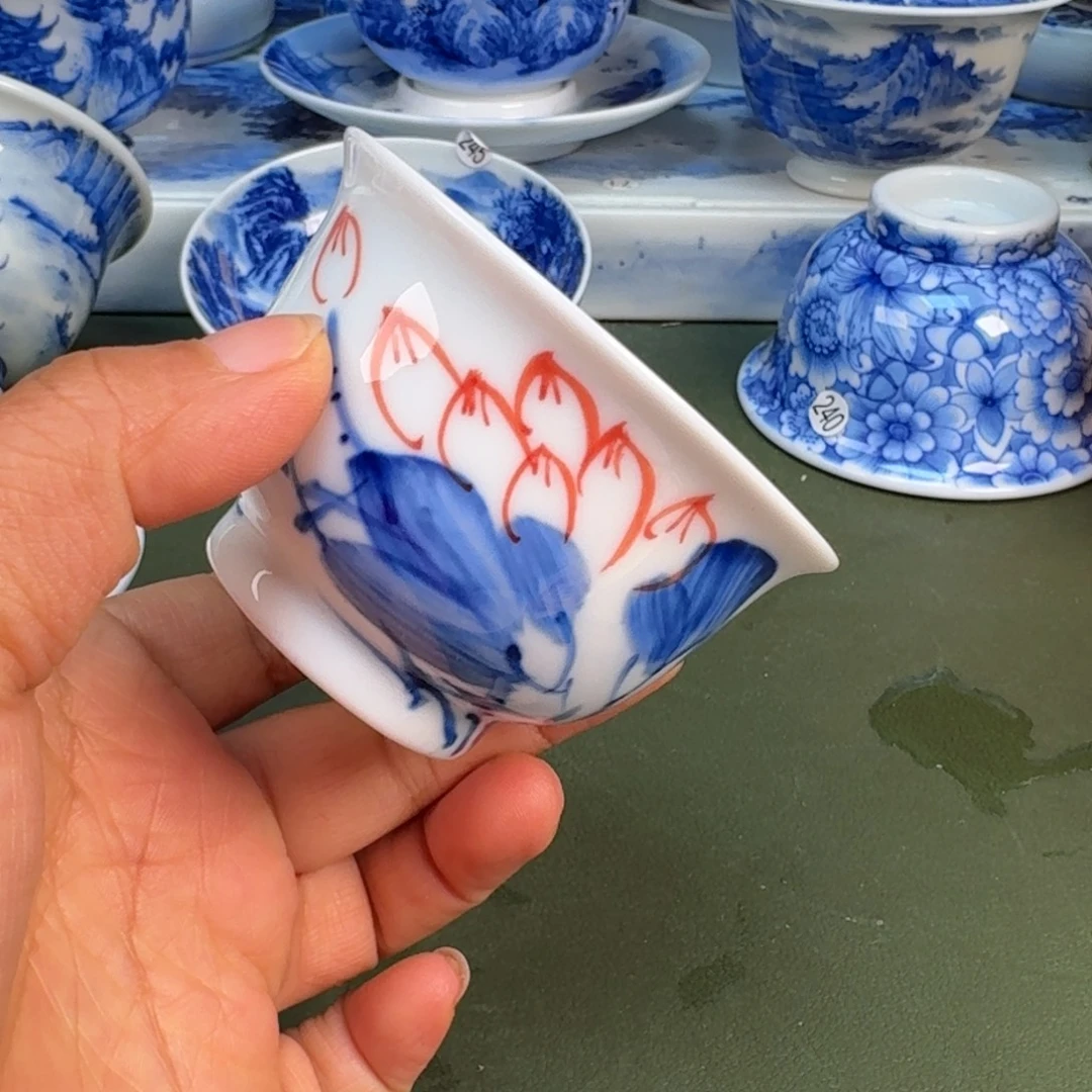 瓷景德镇纯手绘茶具圆圆230