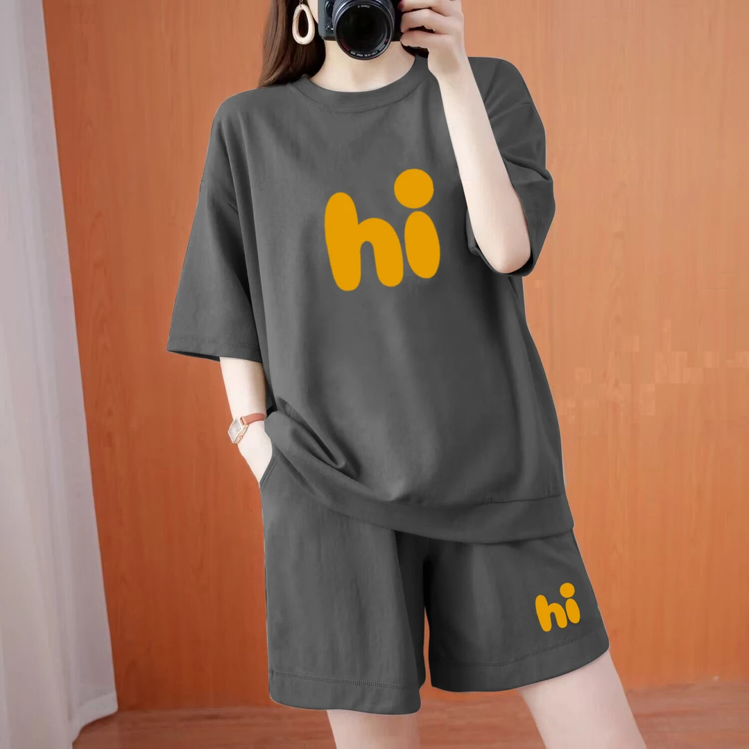 【赠运费险】纯棉休闲运动套装女士ins潮流薄款百搭韩版运动服宽松