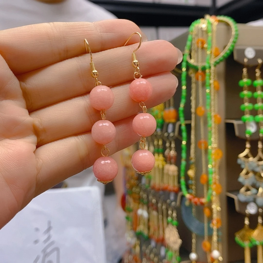 玛瑙/玉髓耳饰合金玛瑙