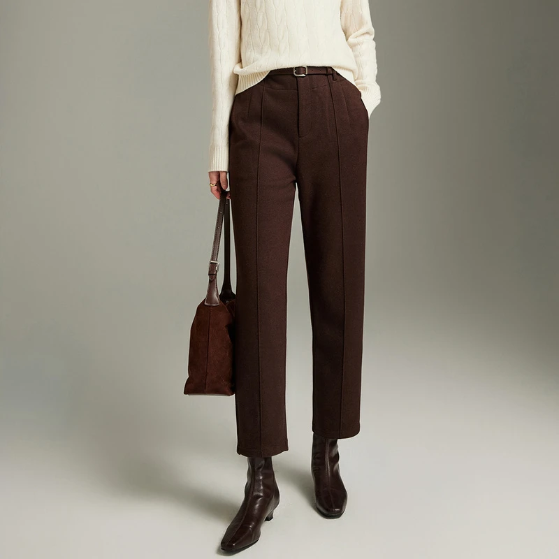 【尚雅专属】MOFAN摩凡冬新款咖色休闲裤MBK484212