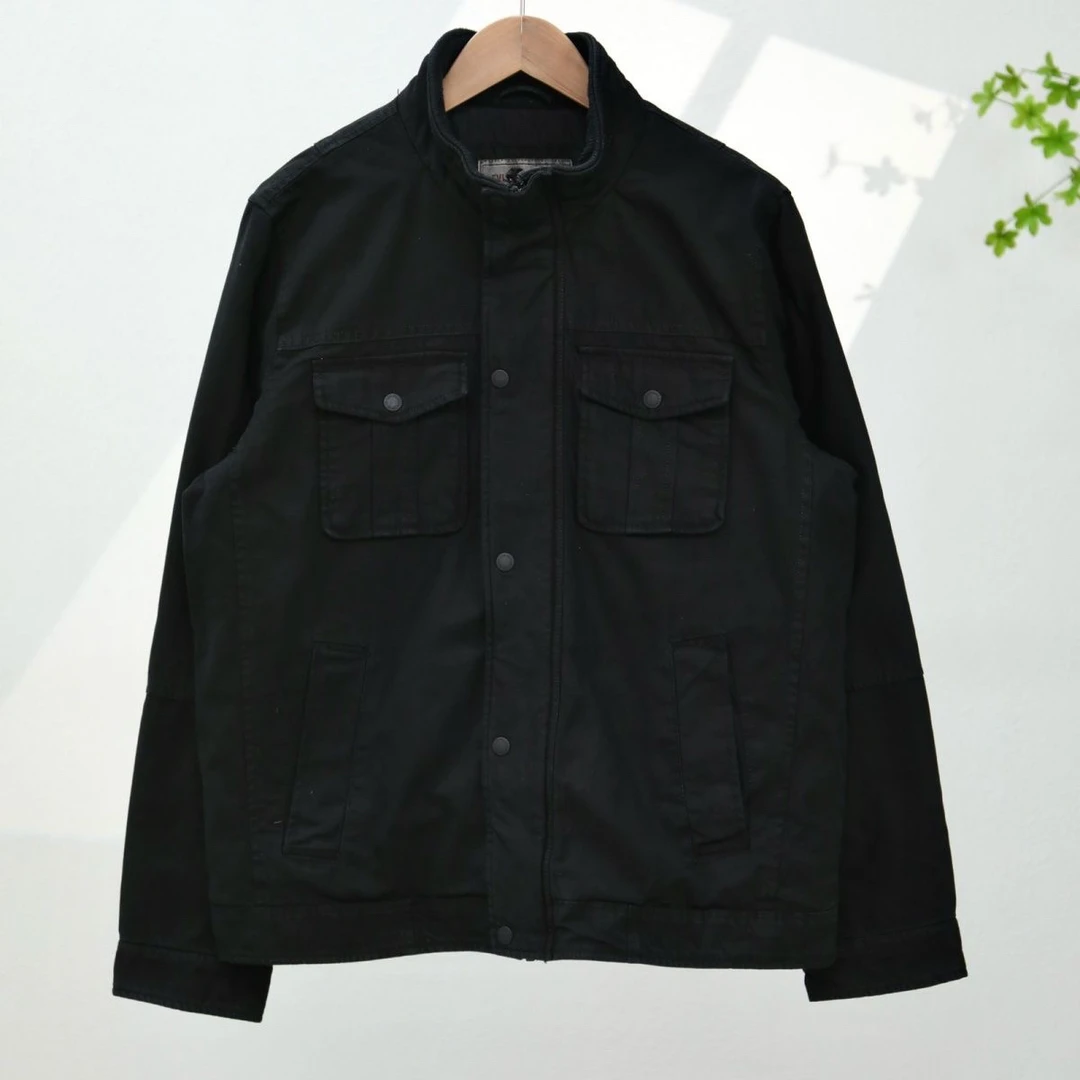 撤柜夹棉加厚美式复古M65工装立领棉服外套9997