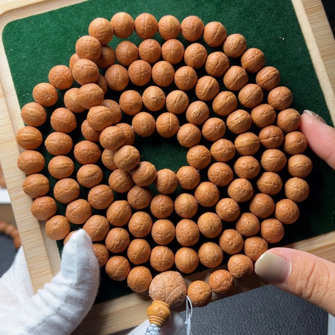 手串凤眼菩提25年新籽单舱籽玉化皮，12mm108皮质细腻