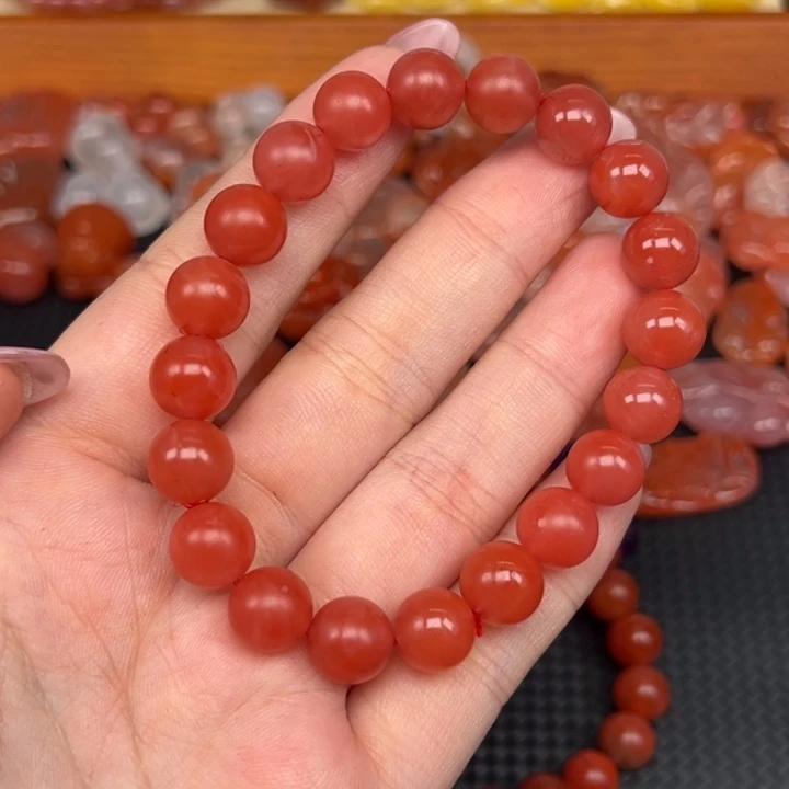 南红玛瑙未镶嵌手链
