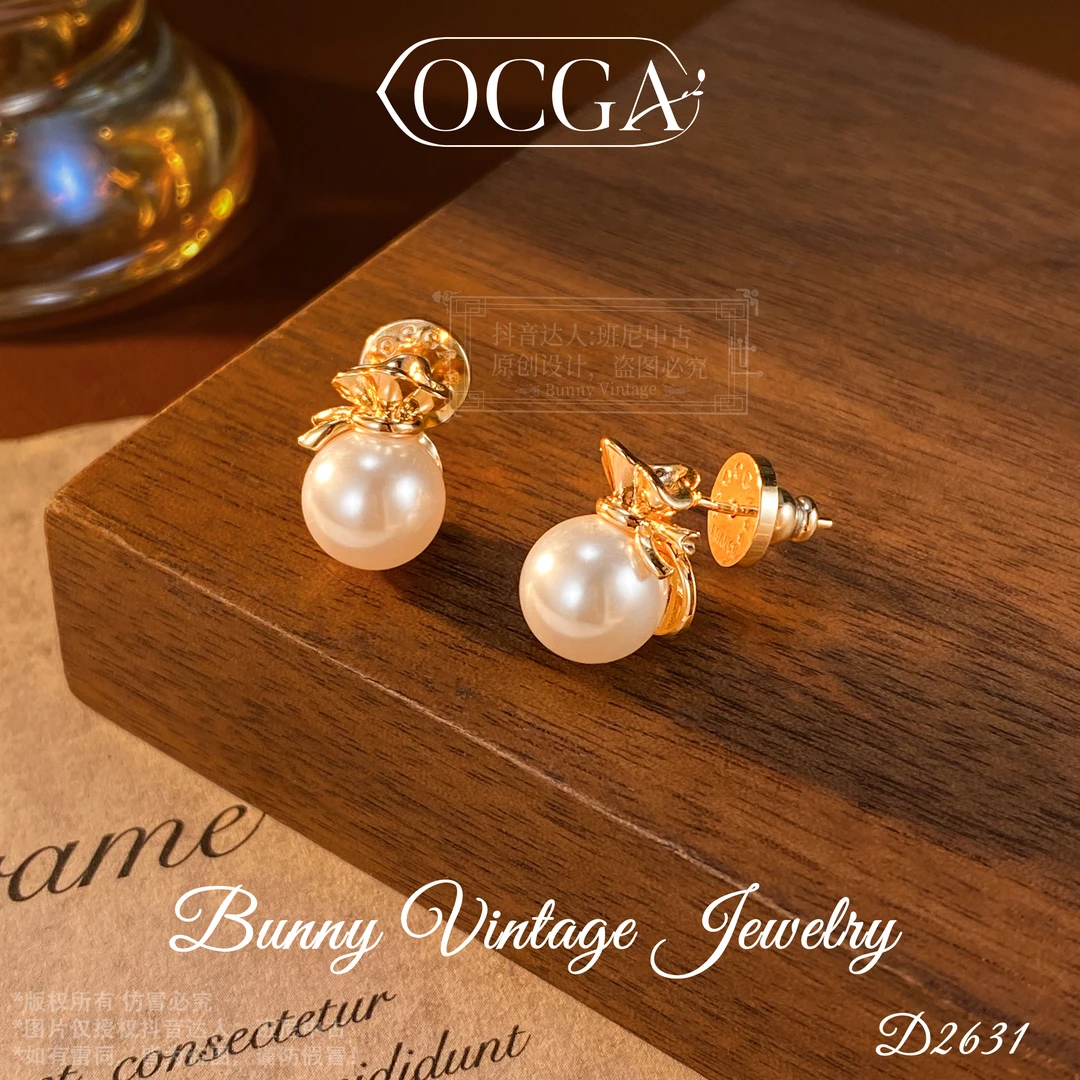 镀K金D2631 法★【招财纳福】冬OCGA 欧斯伽斯  耳钉