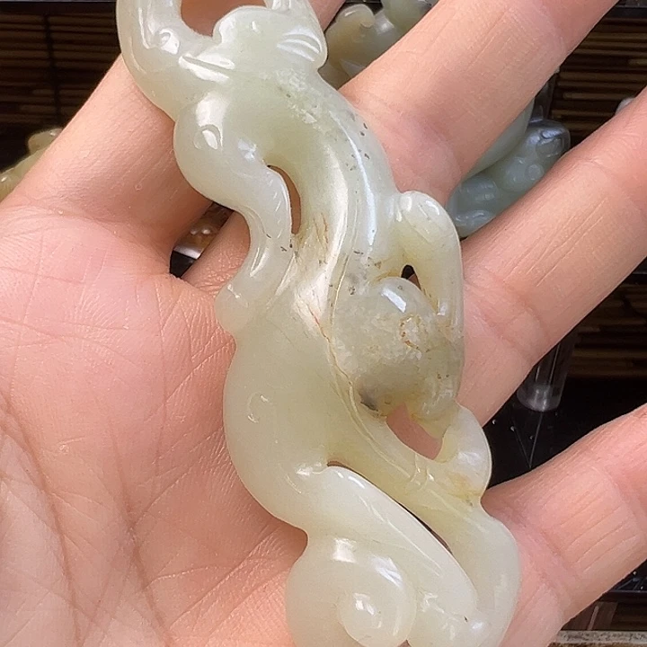 西***～和田玉未镶嵌挂件