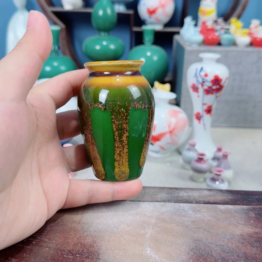 陶瓷手工小花器摆件