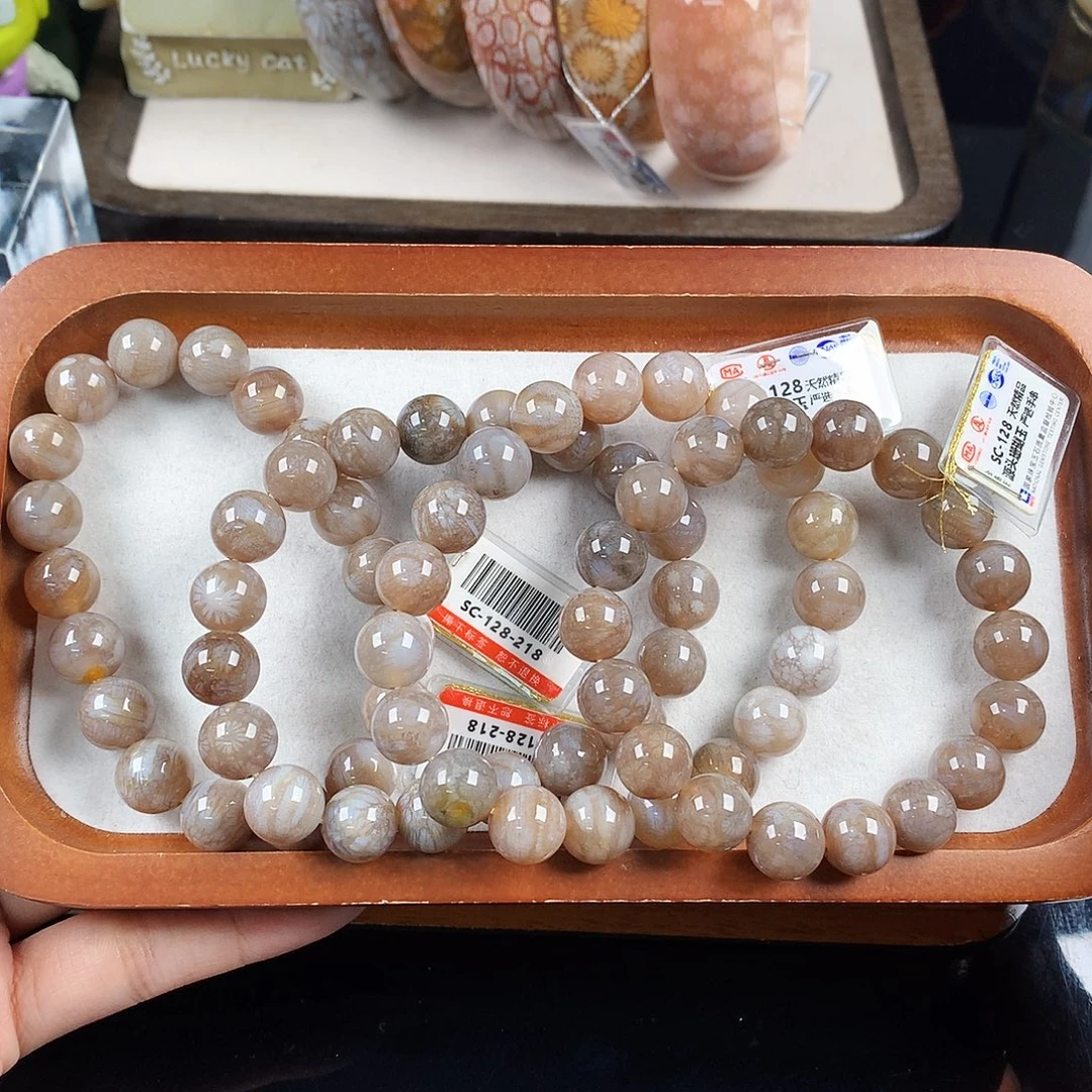 硅化珊瑚（珊瑚玉）未镶嵌吊坠(赠链)23号 128漏57.8 可挑