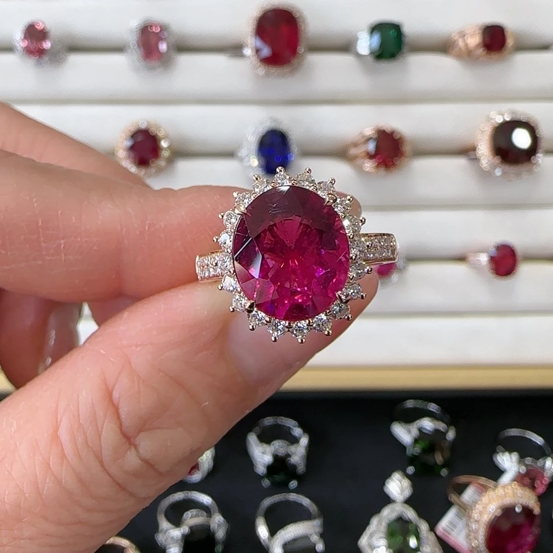碧玺戒指18K金镶嵌4.67ct